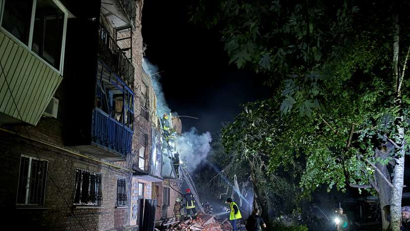 Aftermath of a Russian missile attack in Kharkiv