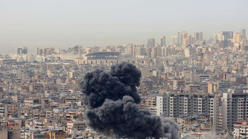 Smoke billows over Beirut's southern suburbs