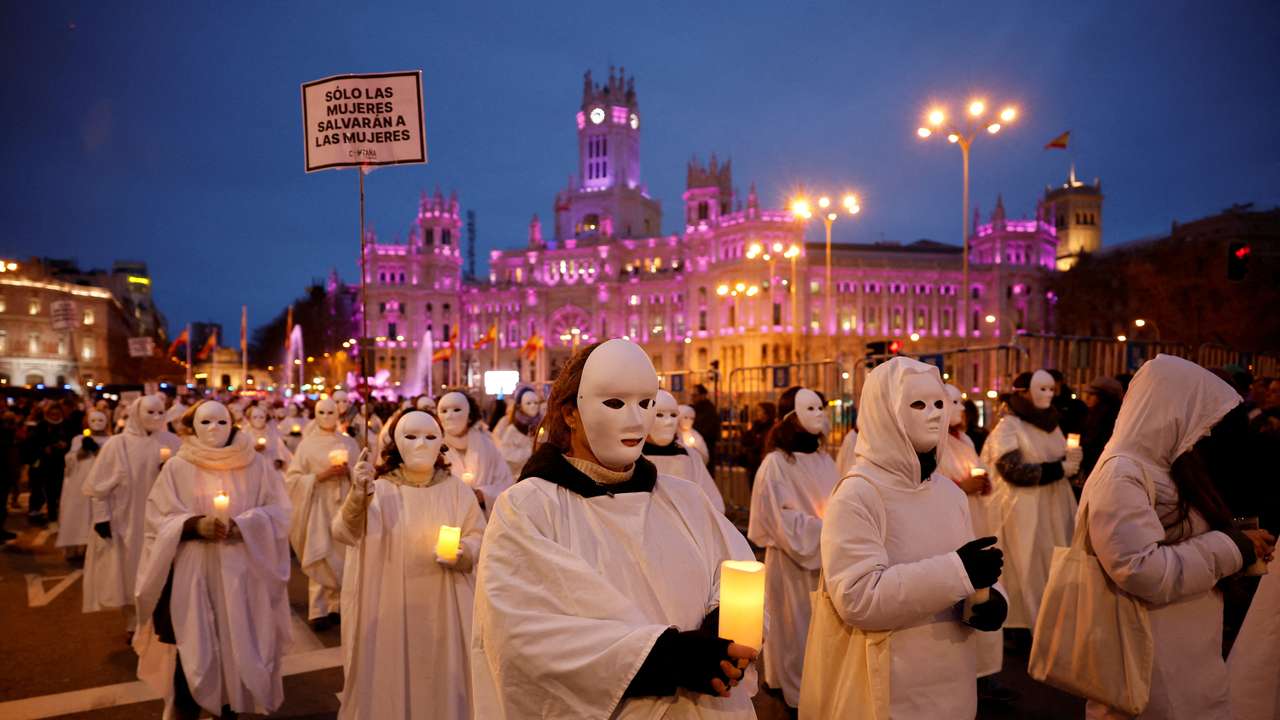 FILE PHOTO: International Women's Day protest in Madrid