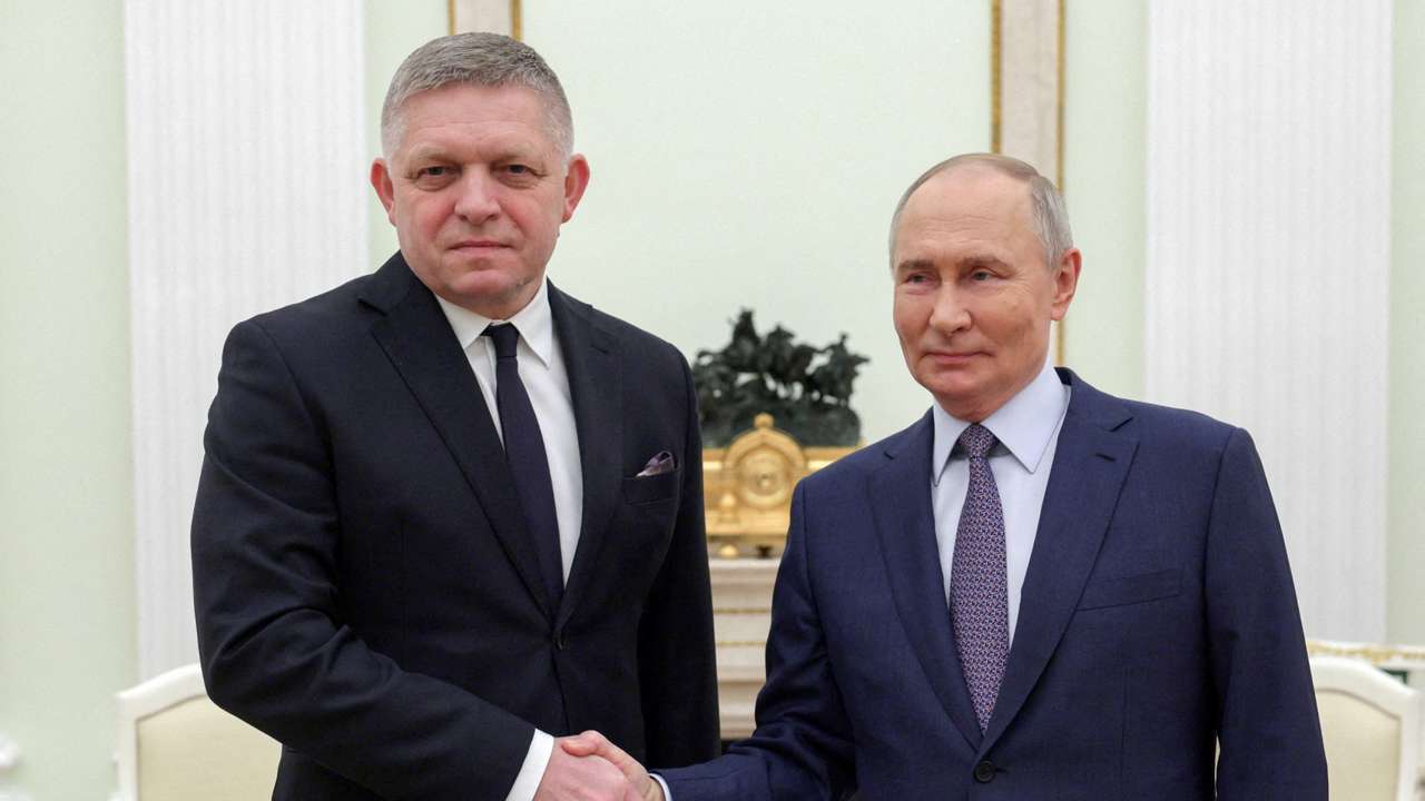 Russian President Putin meets Slovak Prime Minister Fico in Moscow