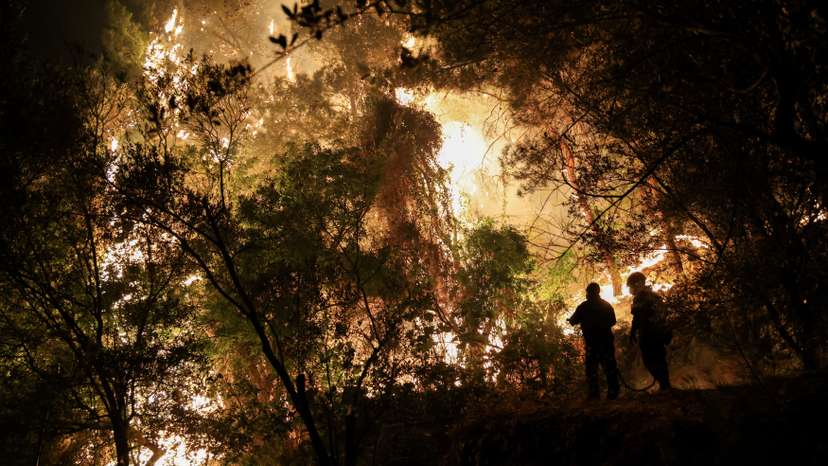 Greece battles wildfire on Chios island