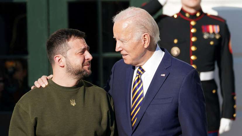 FILE PHOTO: U.S. President Biden welcomes Ukraine's President Zelenskiy at the White House in Washington
