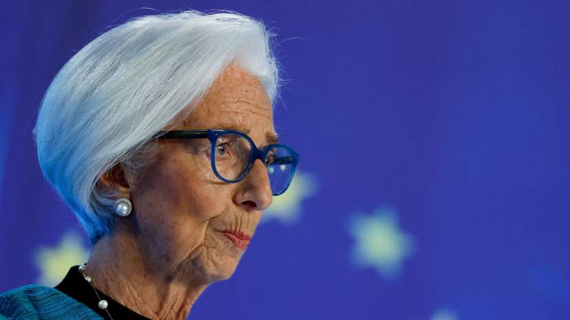 FILE PHOTO: ECB President Christine Lagarde addresses the media in Frankfurt