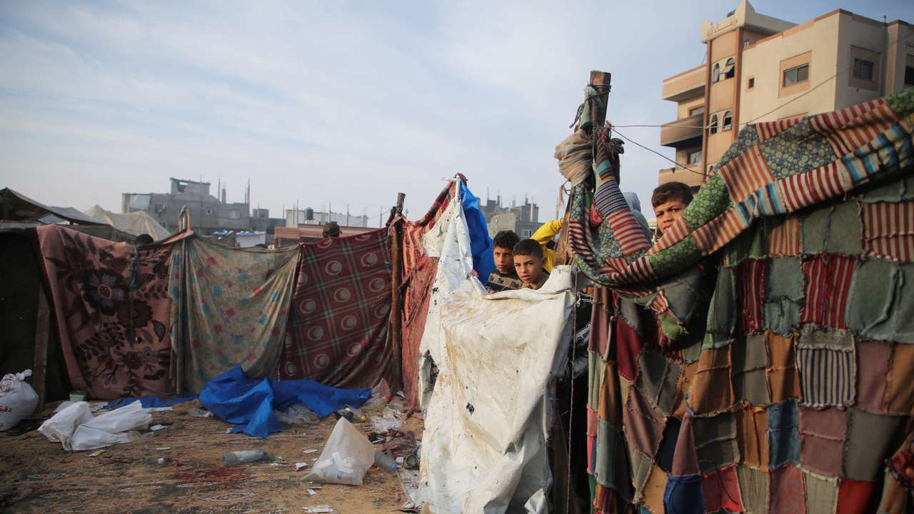 Aftermath of an Israeli strike in Khan Younis