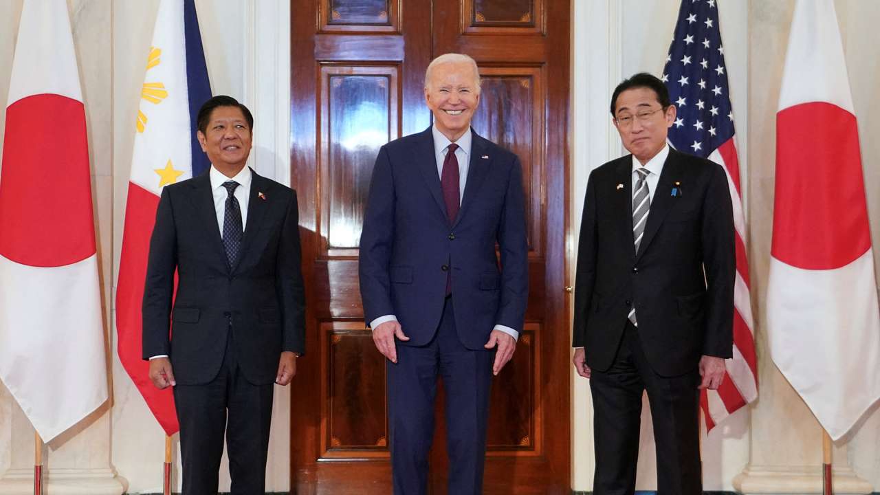 Biden meets with Japan Prime Minister Kishida and Philippine President Marcos Jr. in Washington