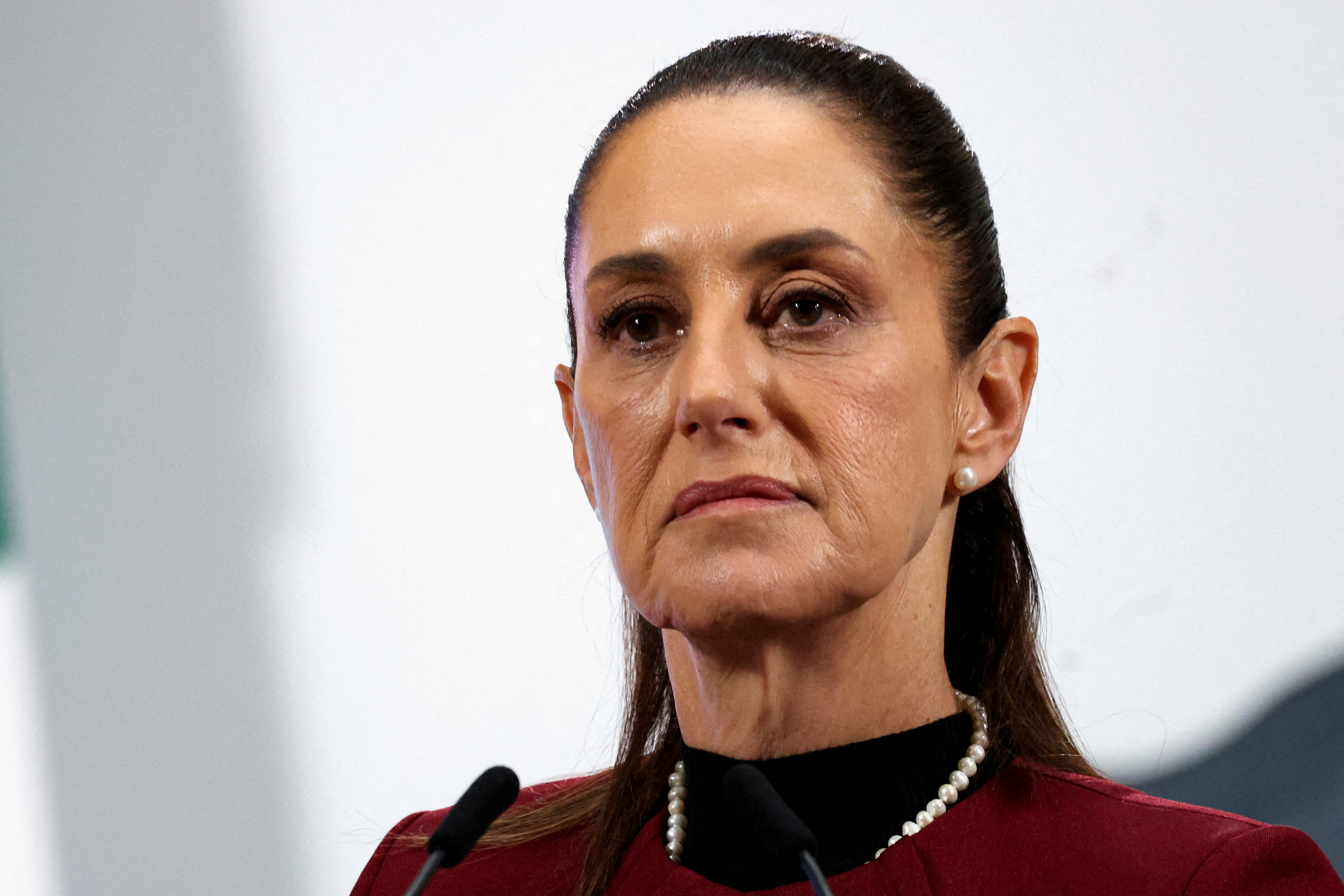 FILE PHOTO: Mexico's President Claudia Sheinbaum holds news conference in Mexico City