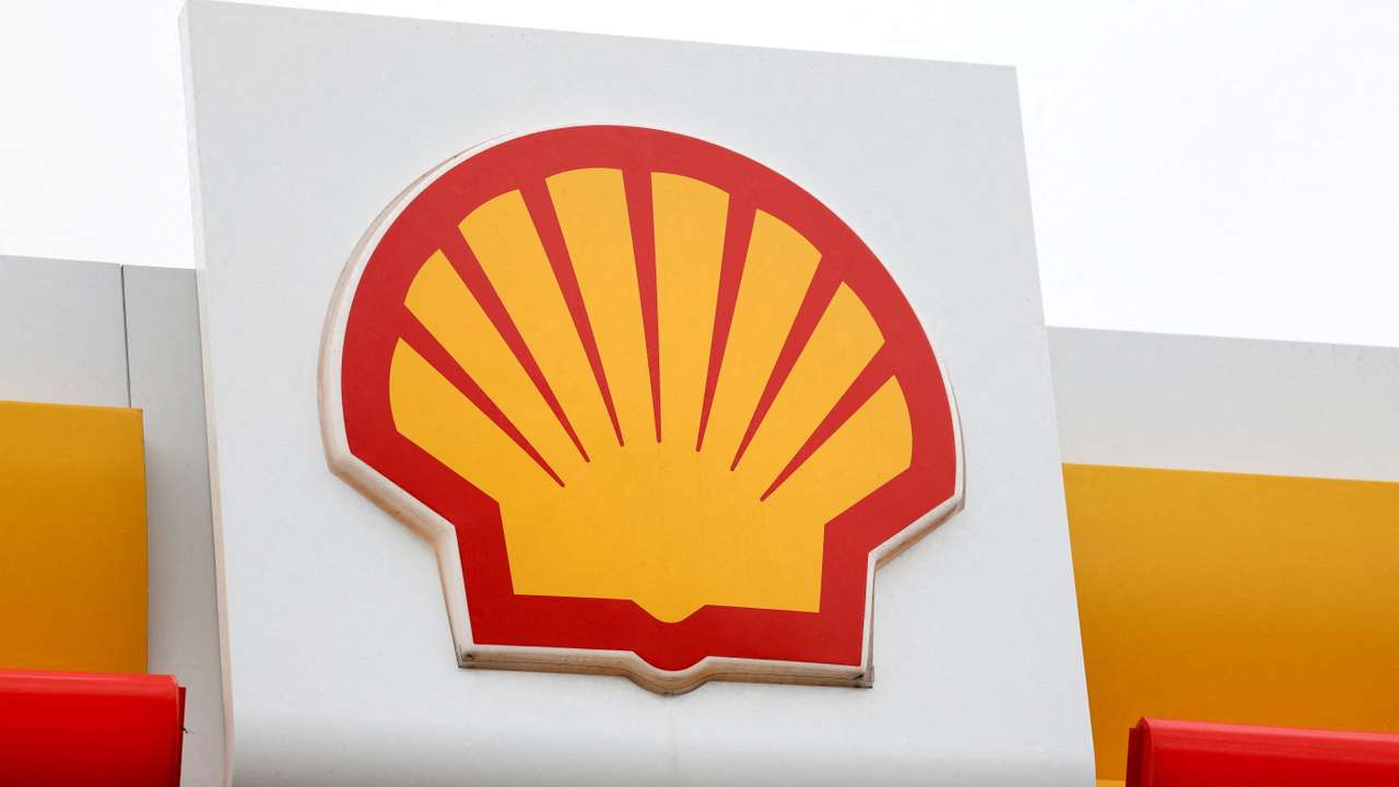 FILE PHOTO: A view shows a logo of Shell petrol station in South East London