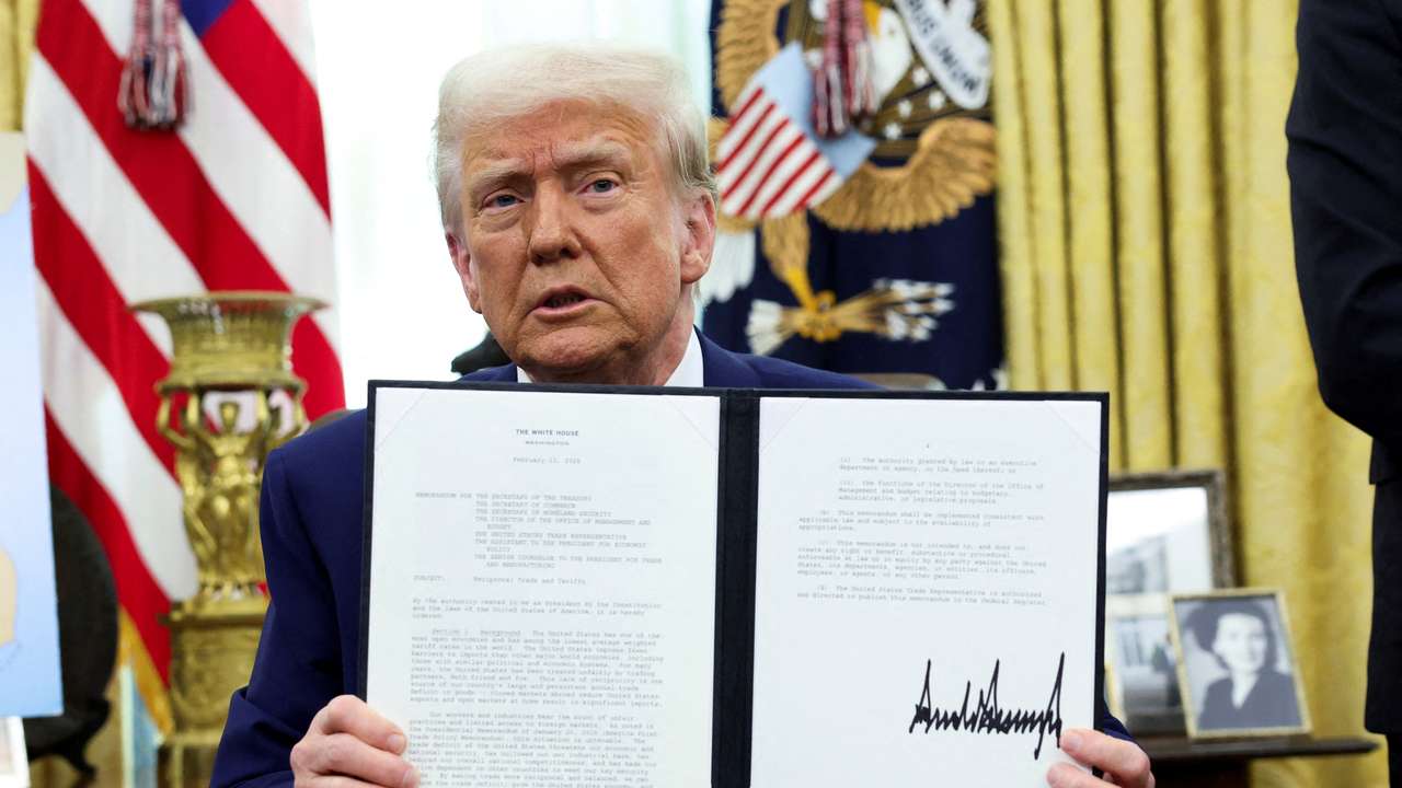 U.S. President Donald Trump signs executive orders for reciprocal tariffs in Washington