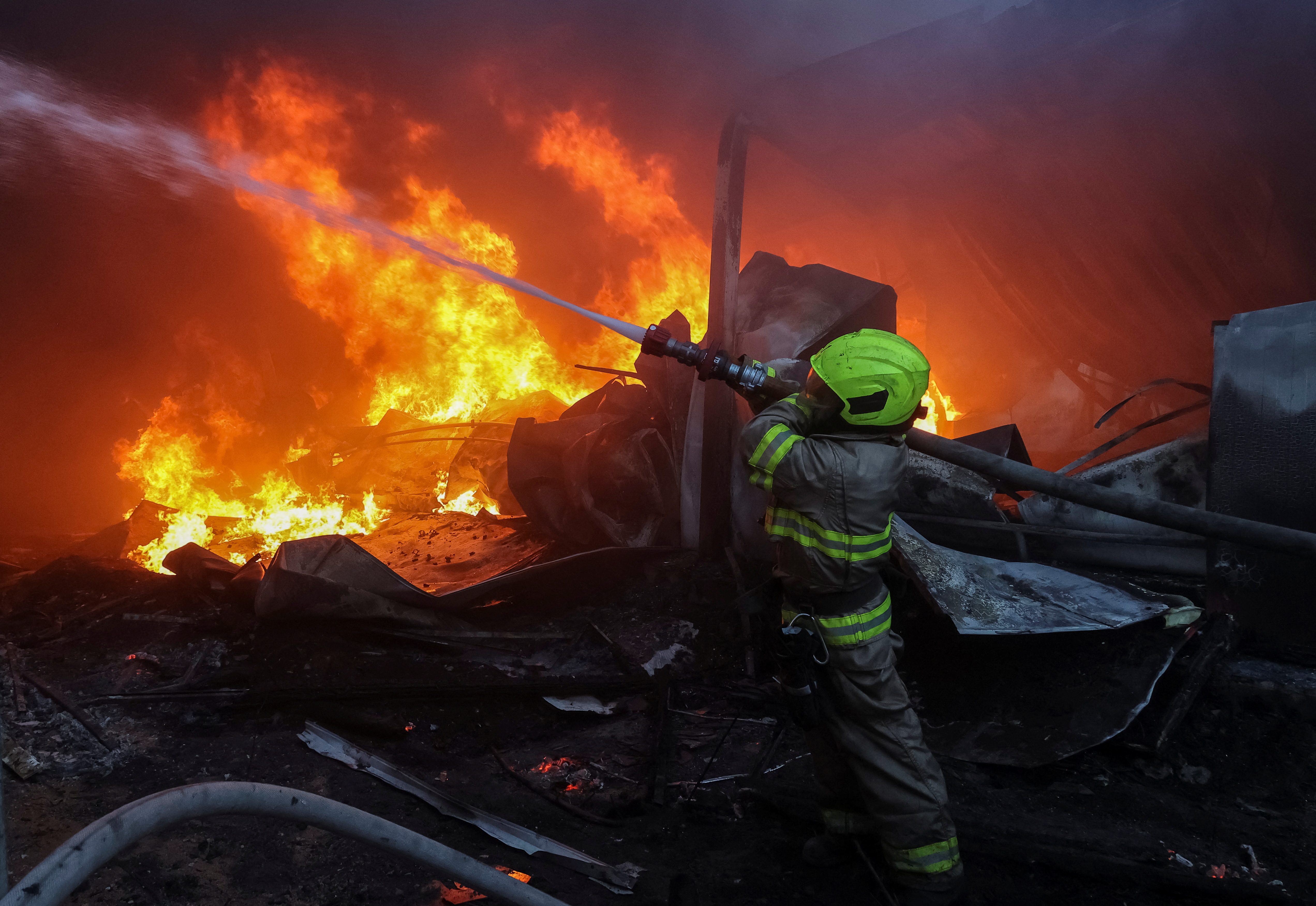 Aftermath of a Russian missile strike in Kharkiv