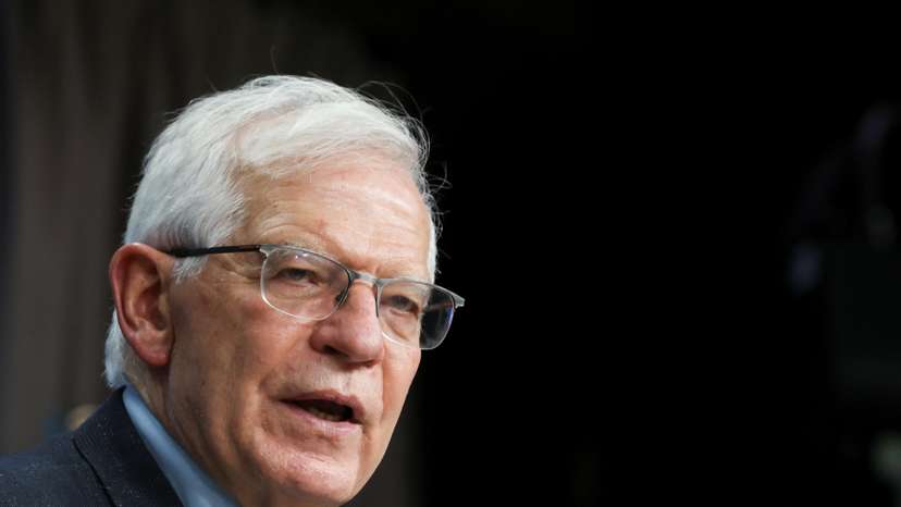 High Representative of the European Union for Foreign Affairs and Security Policy Borrell attends a news conference in Brussels