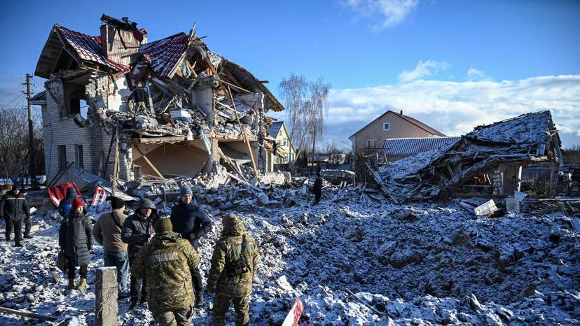 Aftermath of a Russian missile attack in Chernihiv
