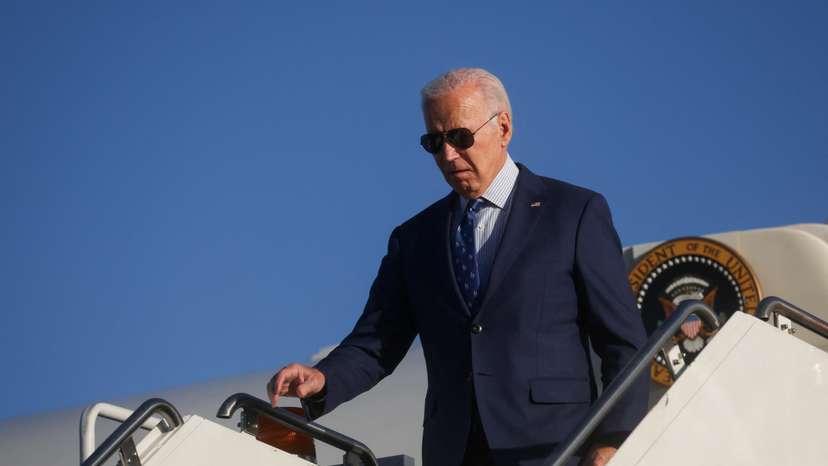 U.S. President Biden departs O'Hare International Airport en route to Chicago Midway International Airport