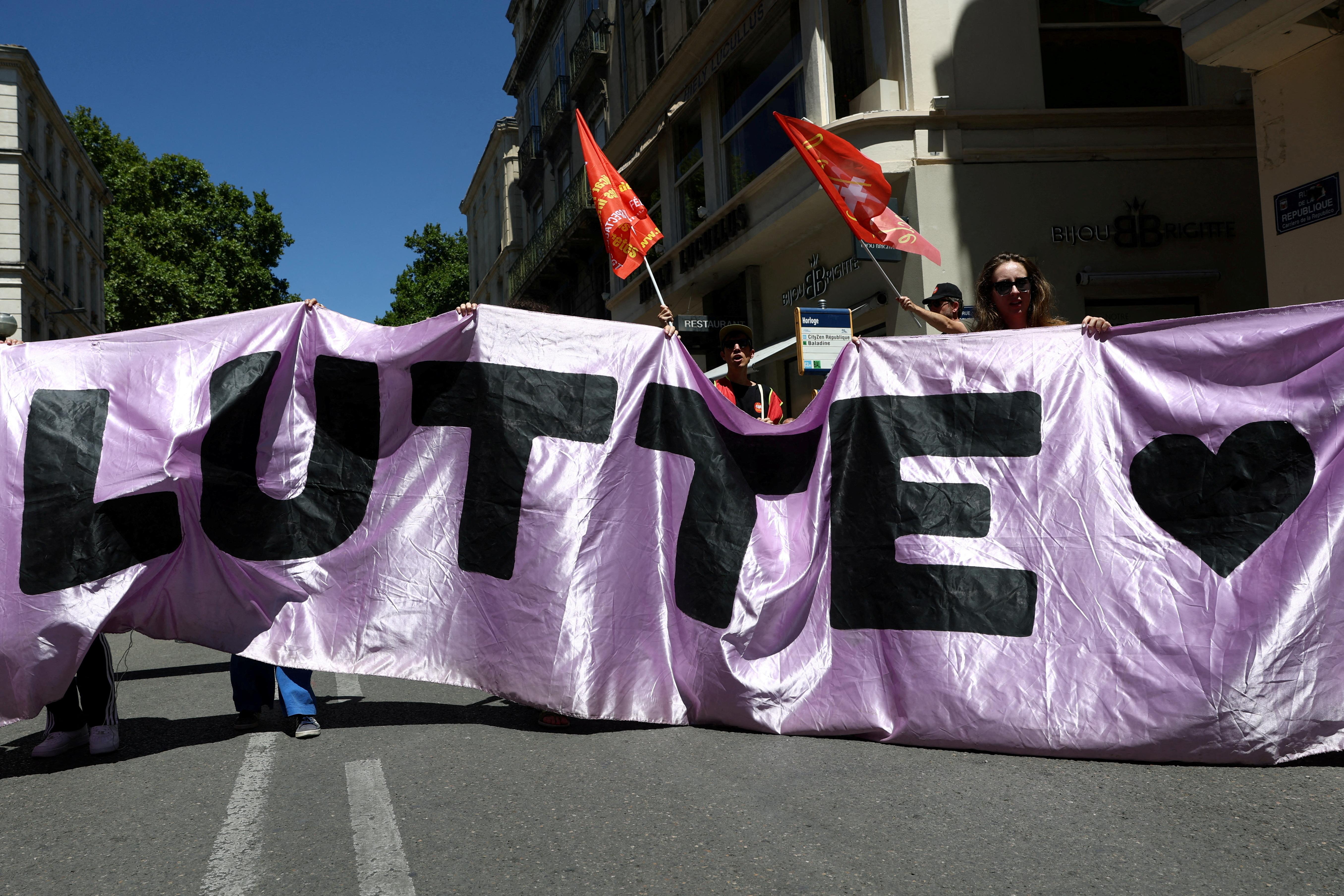 FILE PHOTO: Demonstration to denounce budget cuts in culture, in Avignon