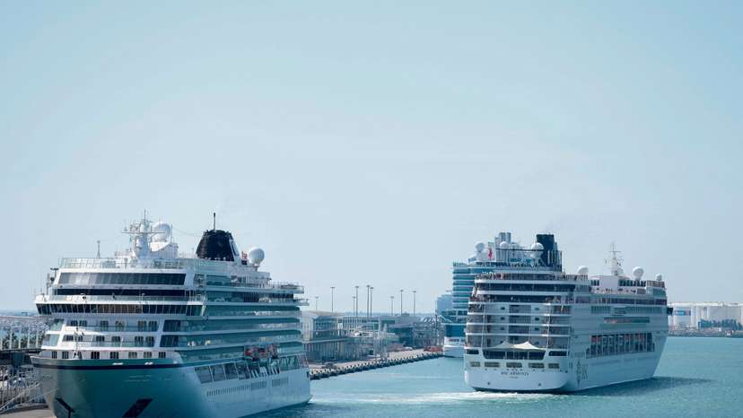 FILE PHOTO: MSC Armonia cruise ship leaves Barcelona's Port