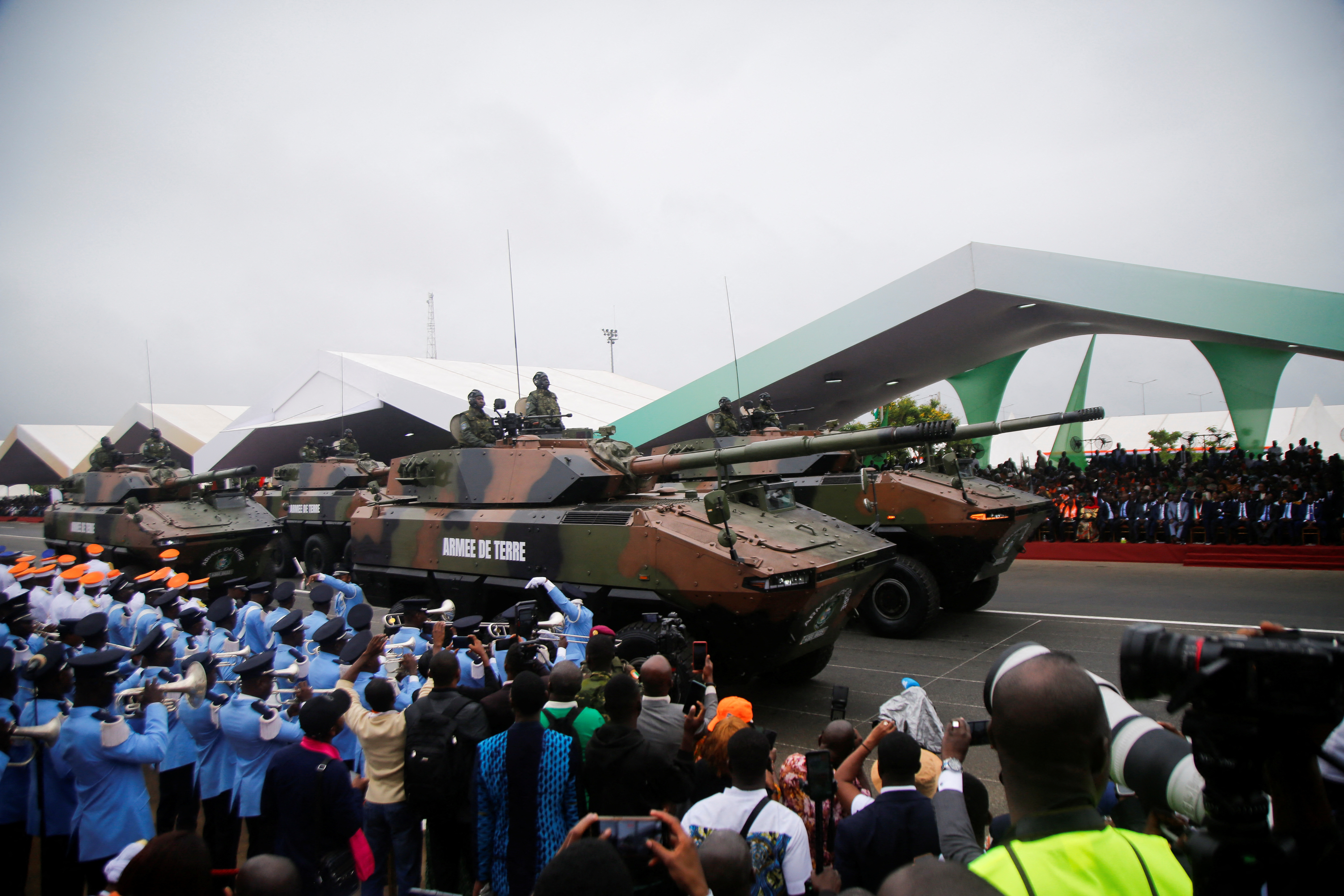 Military parade in Cote d'Ivoire