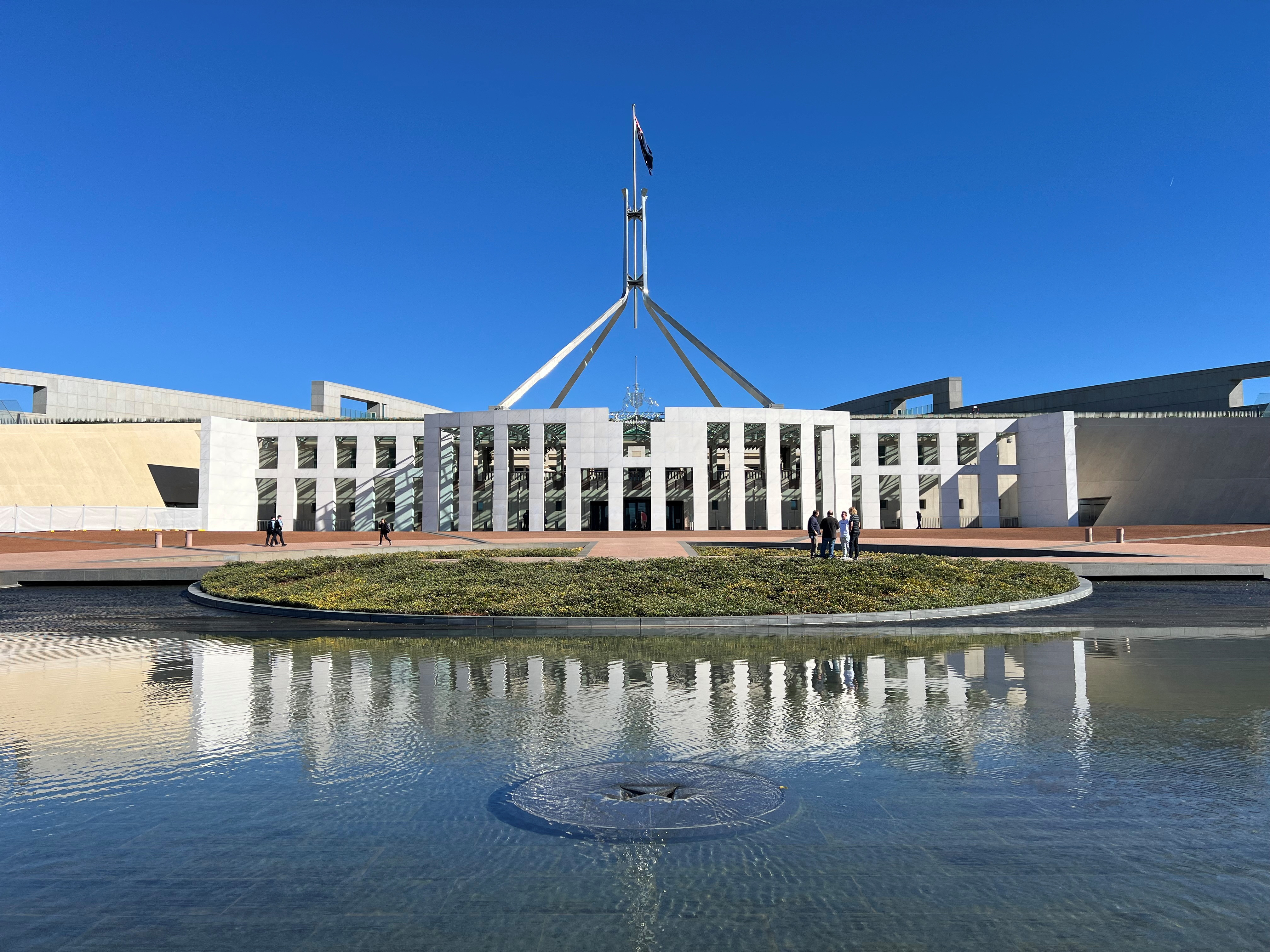 A general view of Australia's federal parliament, in Canberra