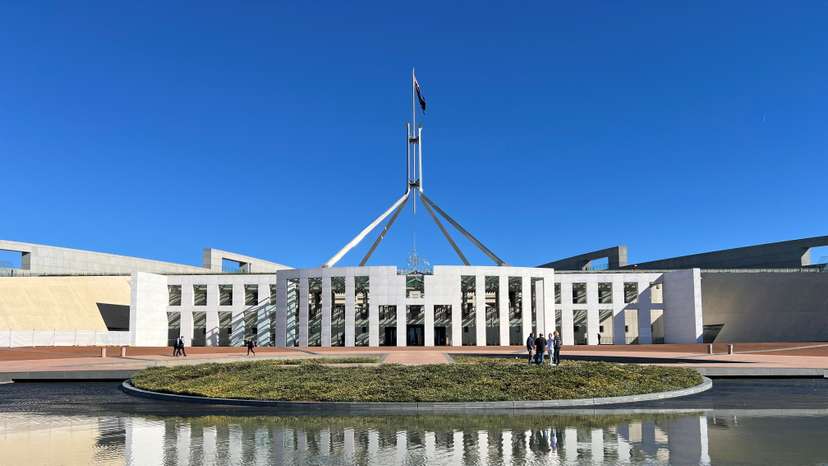 A general view of Australia's federal parliament, in Canberra