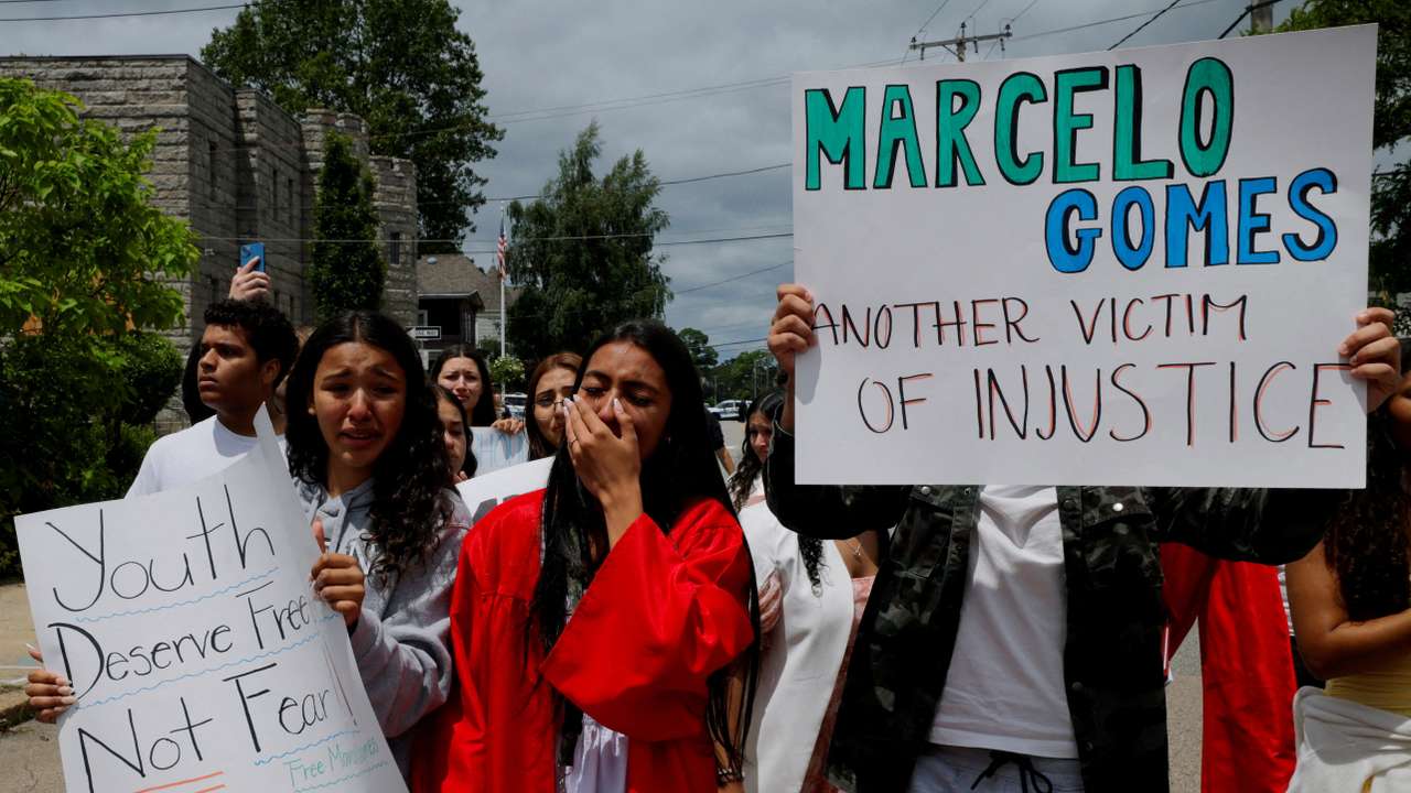 FILE PHOTO: Rally for high school student Marcelo Gomes da Silva in Milford