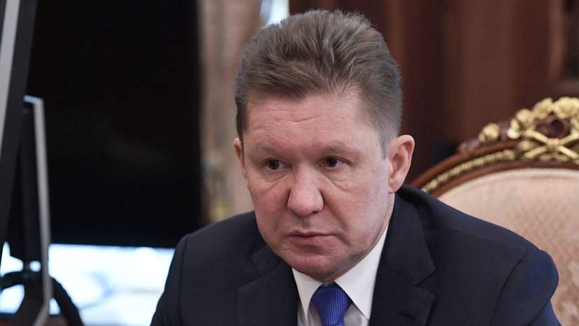 Gazprom Chief Executive Miller attends a meeting with Russian President Putin in Moscow