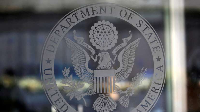 FILE PHOTO: The seal of the United States Department of State is seen in Washington