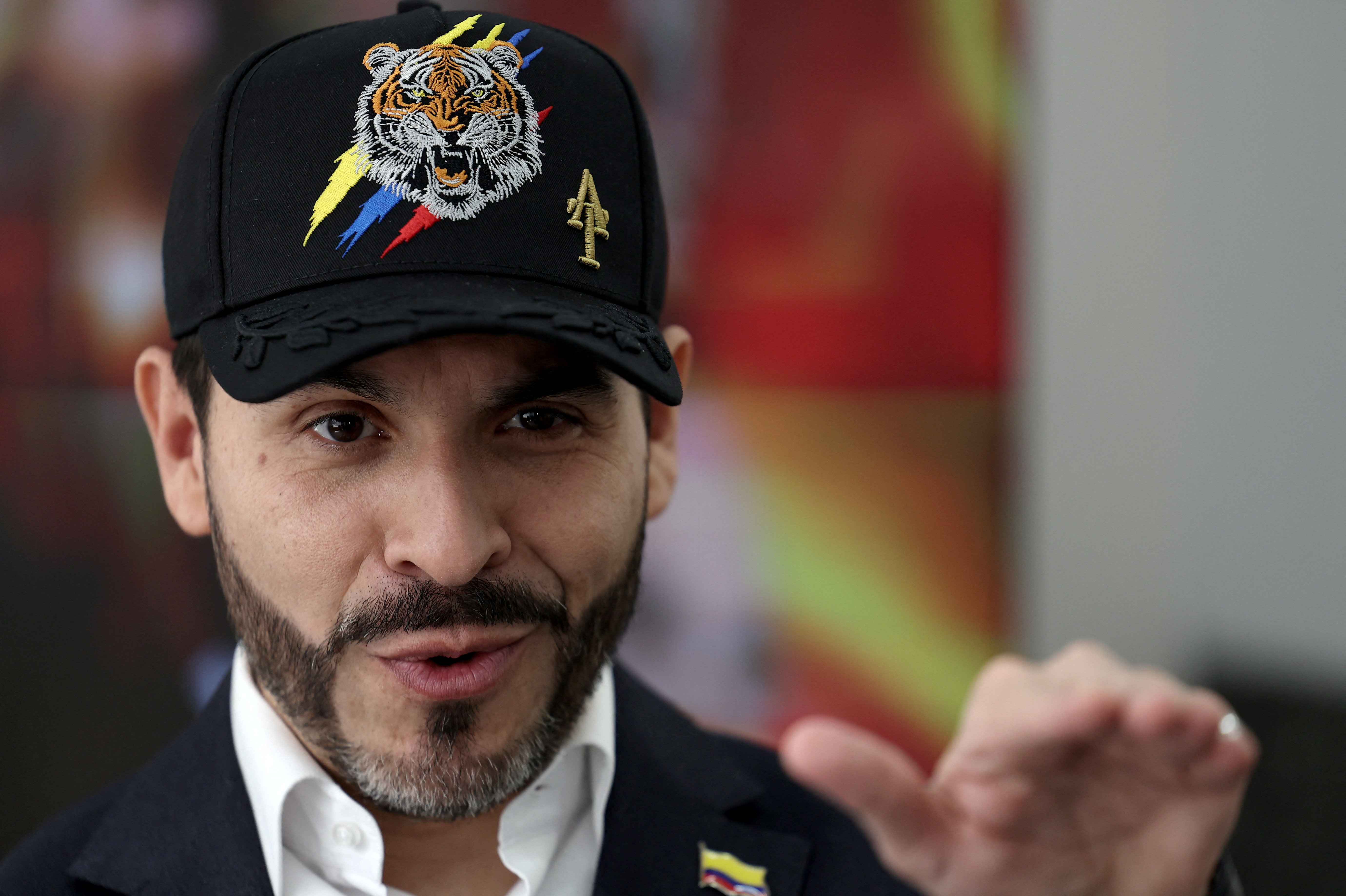 Abelardo de la Espriella, Colombian lawyer and right-wing presidential candidate, speaks with Reuters in Bogota