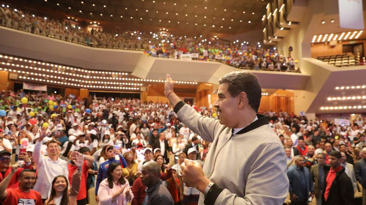 Venezuela's President Nicolas Maduro at an event in Caracas