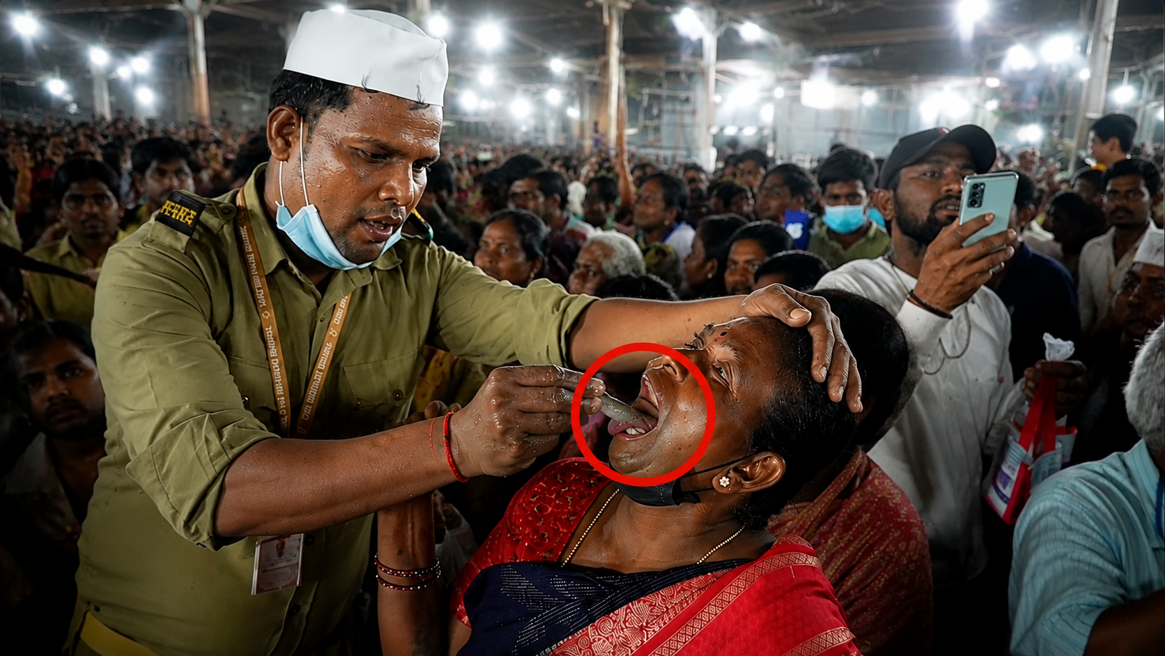 Thousands Swallow Live Fish in India 