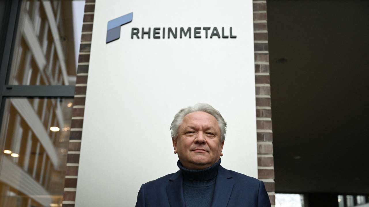 Armin Papperger, CEO of German defense and automotive group Rheinmetall AG in Duesseldorf