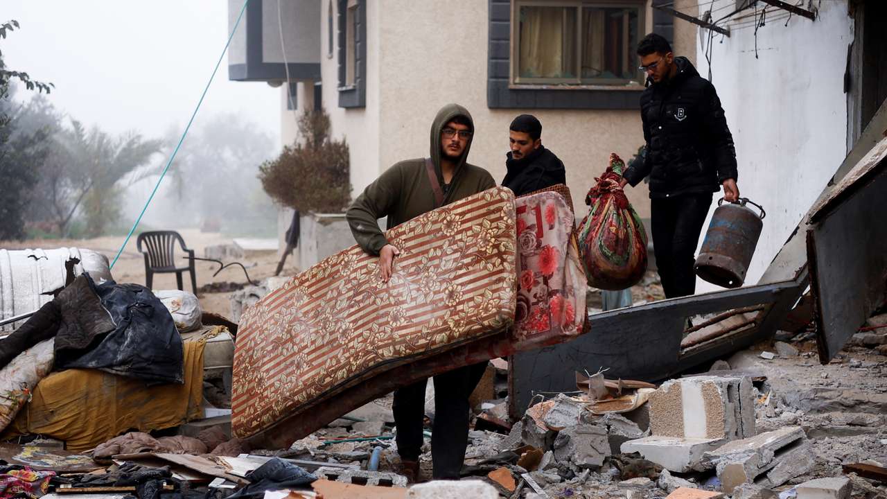 Aftermath of Israeli strikes, amid the ongoing conflict between Israel and the Palestinian Islamist group Hamas, in Rafah in the southern Gaza Strip