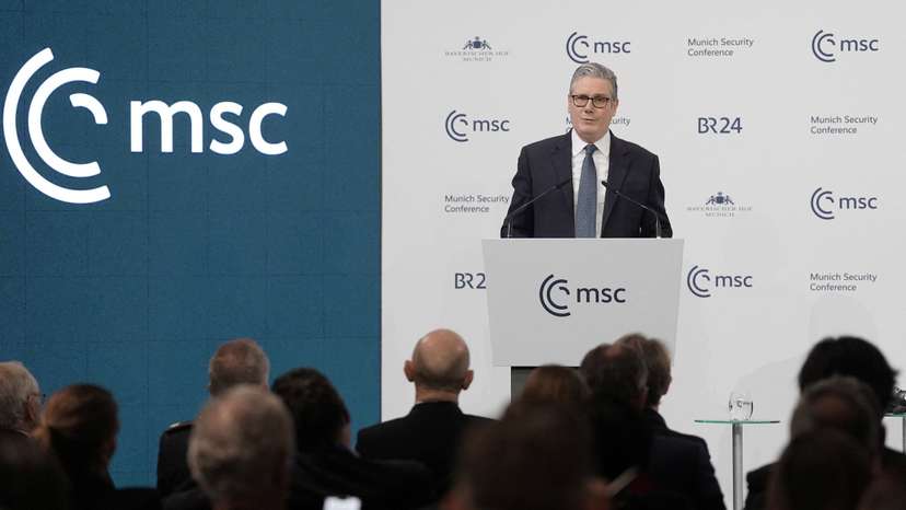 British Prime Minister Keir Starmer speaking during the Munich Security Conference