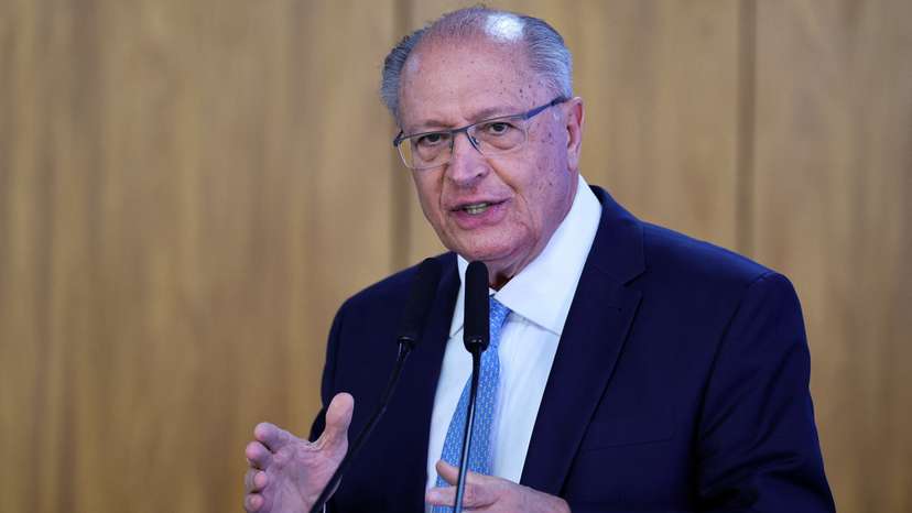 Brazil's Vice President Geraldo Alckmin speaks during a ceremony at the Planalto Palace, in Brasilia