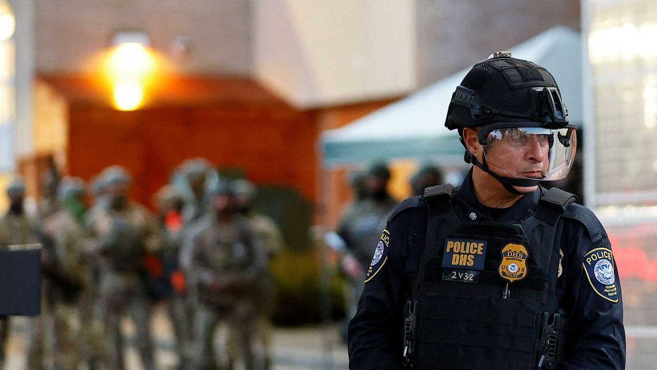 FILE PHOTO: Protest outside a ICE facility in Portland, Oregon