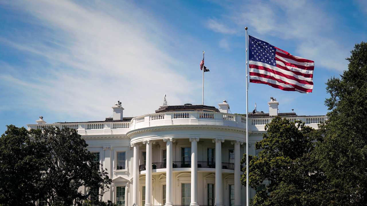 A general view of the White House