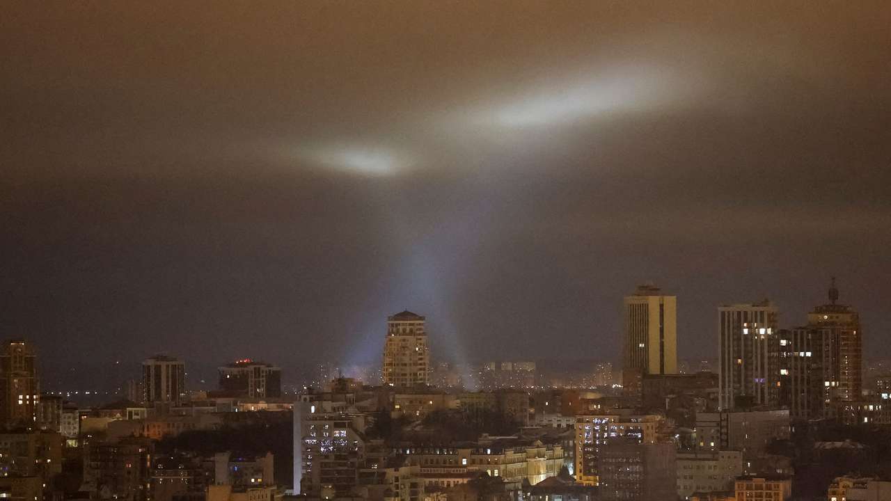 FILE PHOTO: Russian drone strike in Kyiv