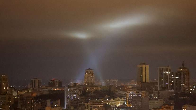 FILE PHOTO: Russian drone strike in Kyiv