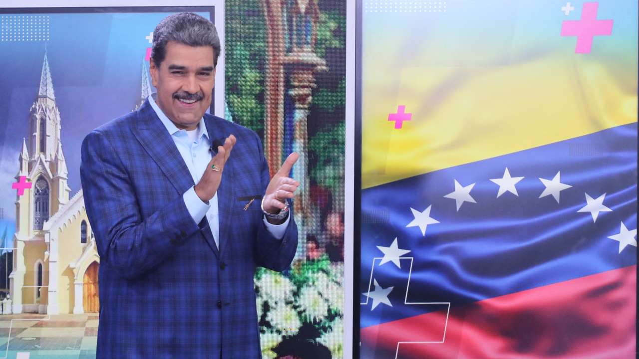 Venezuela's President Nicolas Maduro in his TV show, in Caracas