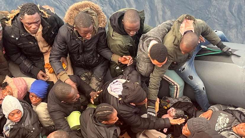 A baby is born in a rubber boat off the Canary Islands