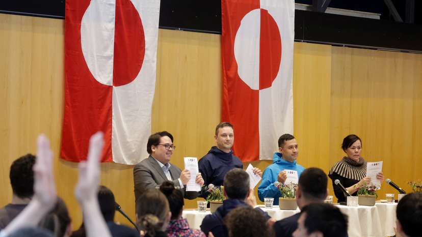 Coalition agreement signing ceremony, in Nuuk