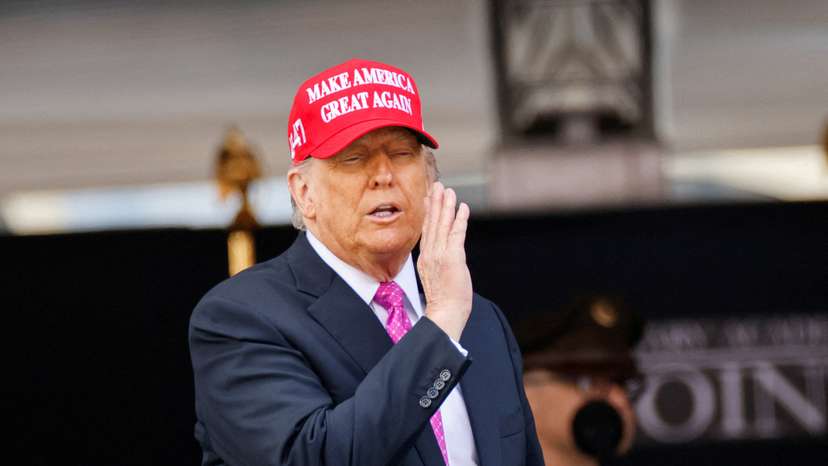 FILE PHOTO: President Donald Trump is shown at West Point Military Academy, New York