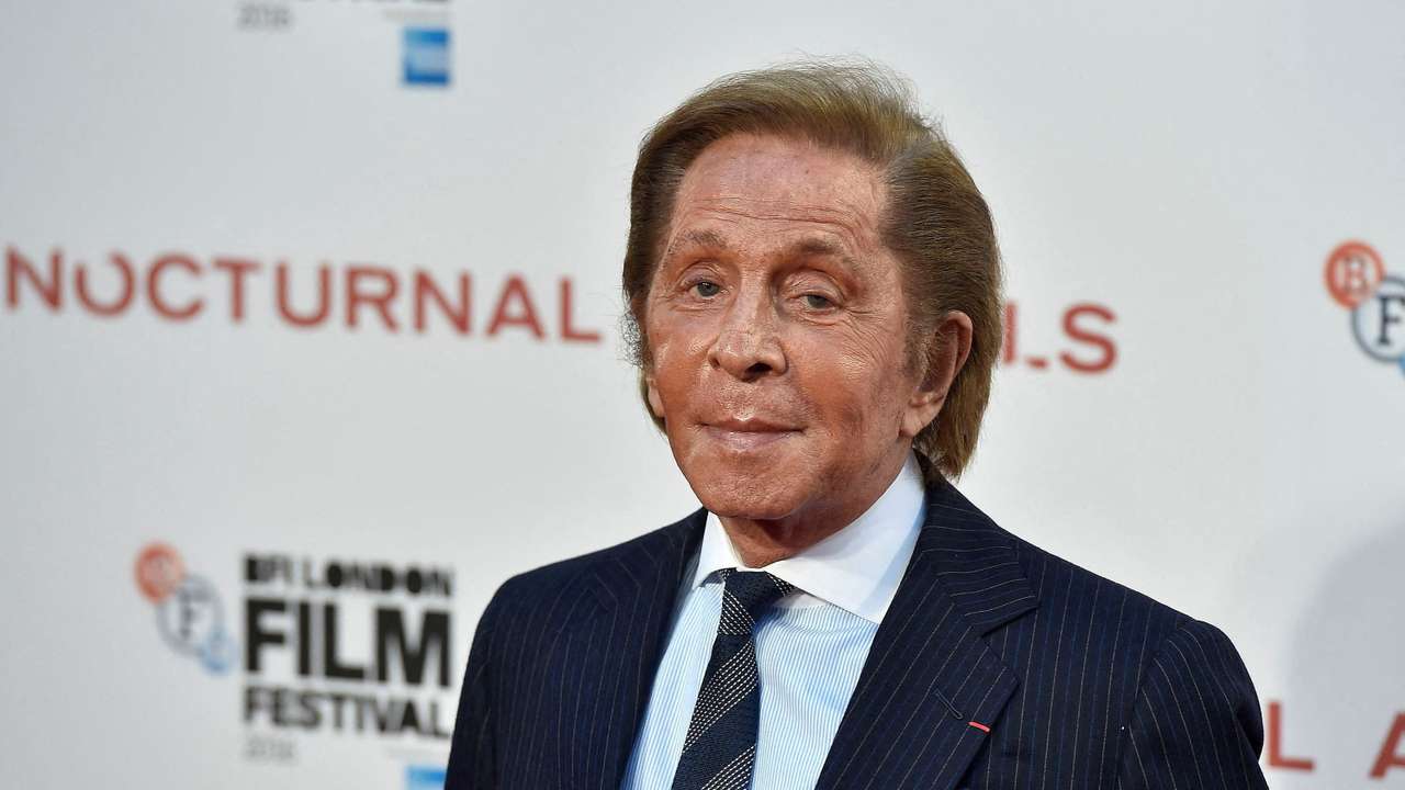 FILE PHOTO: Designer Valentino Garavani poses as he arrives for the gala screening of the film "Nocturnal Animals" during the 60th BFI London Film Festival at Leicester Square in London