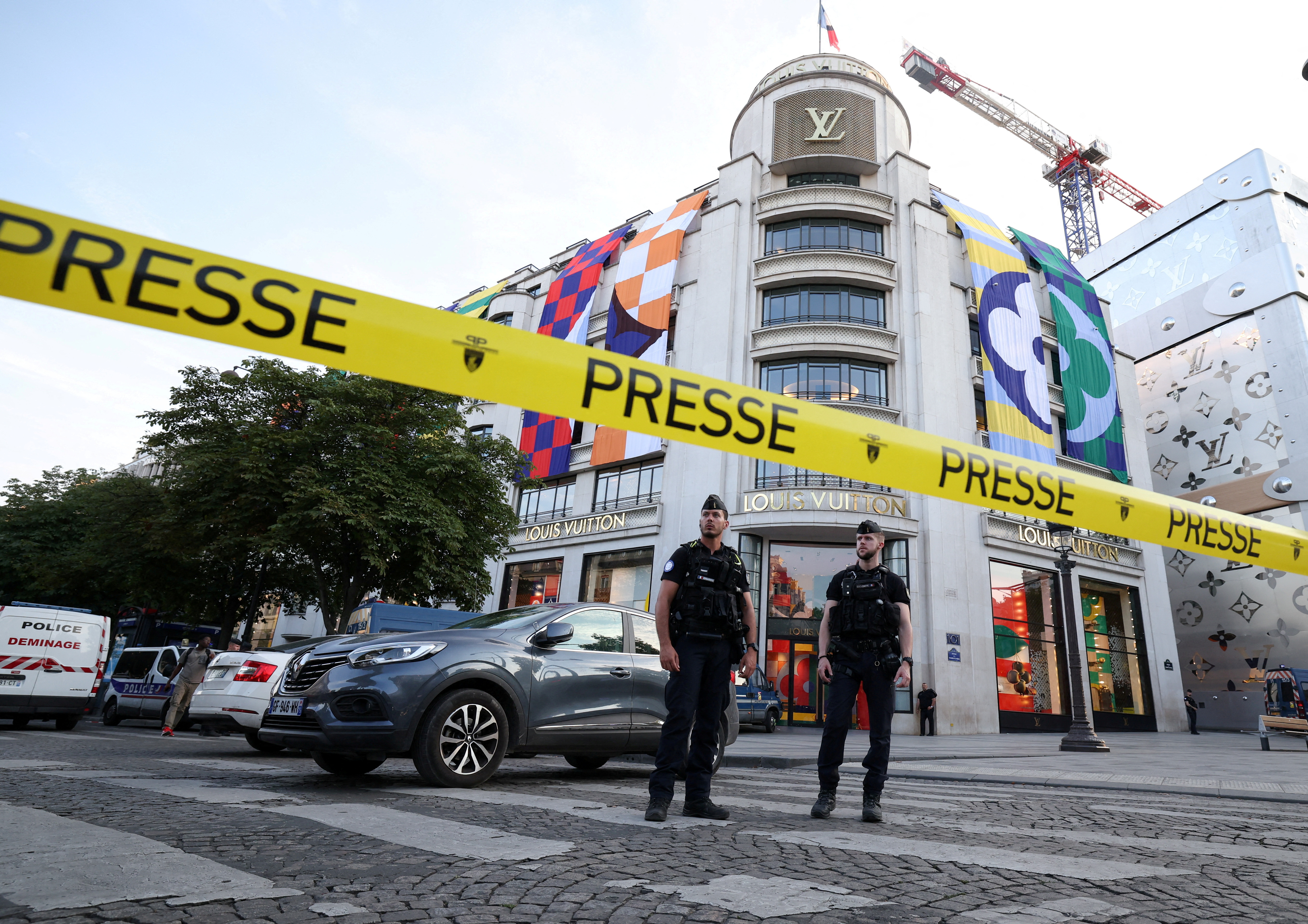 Attack next to the Champs-Elysees avenue, in Paris