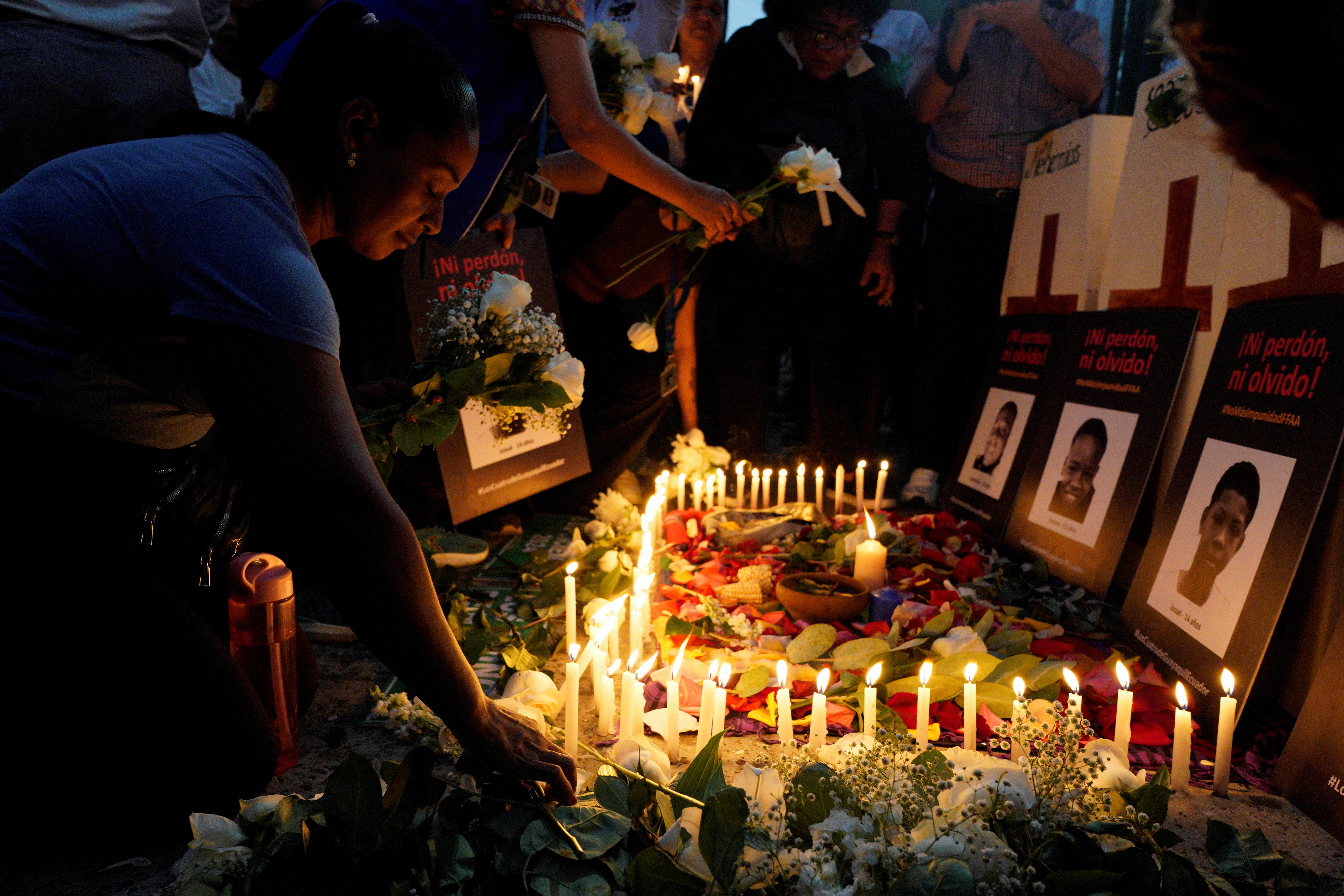 Families mark anniversary of disappearance of four boys, in Guayaquil