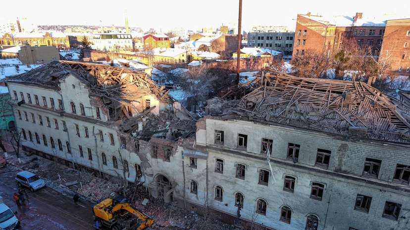 Aftermath of a Russian missile attack in Kharkiv