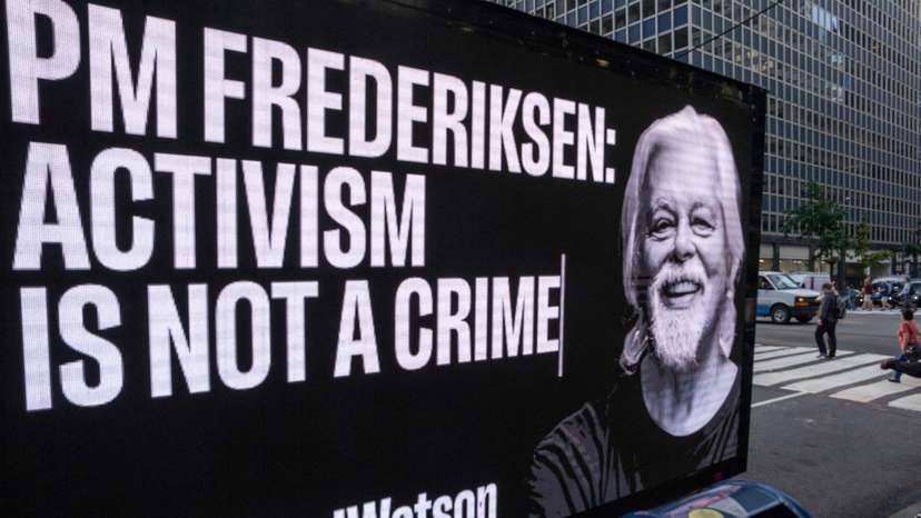FILE PHOTO: Trucks with digital billboards displaying a photo of Paul Watson and calling for his release
