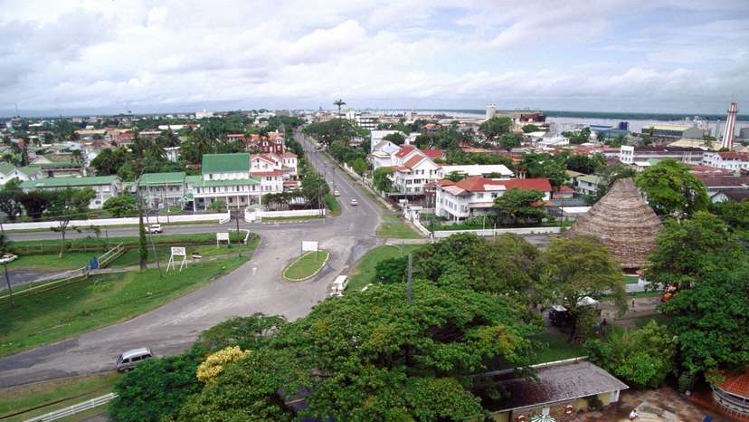 RECORD DATE NOT STATED A view from the Pegasus Hotel of Georgetown, Guyana, site of New Horizon 97, the first combined h