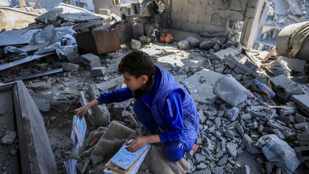 Aftermath of Israeli strikes in Gaza City