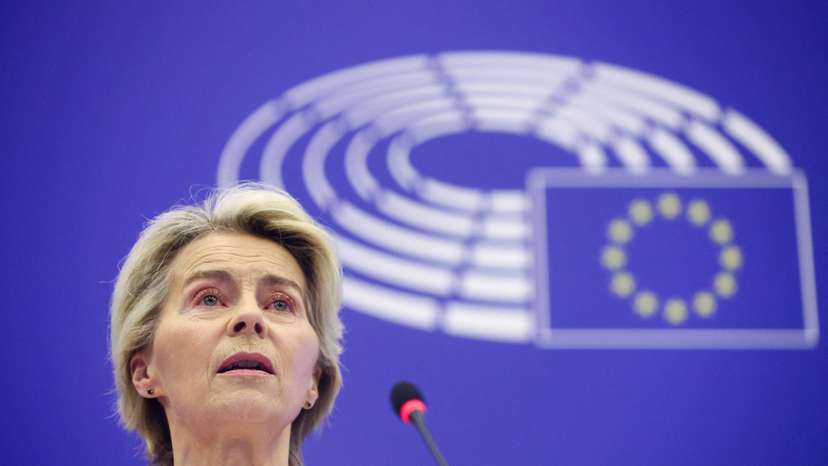 European Commission President Ursula von der Leyen holds a press conference on the suggested structure and portfolios of the college of European Commissioners in Strasbourg