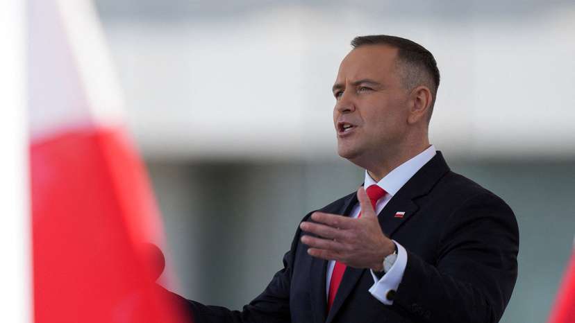 FILE PHOTO: Karol Nawrocki sworn in as the new president of Poland, in Warsaw