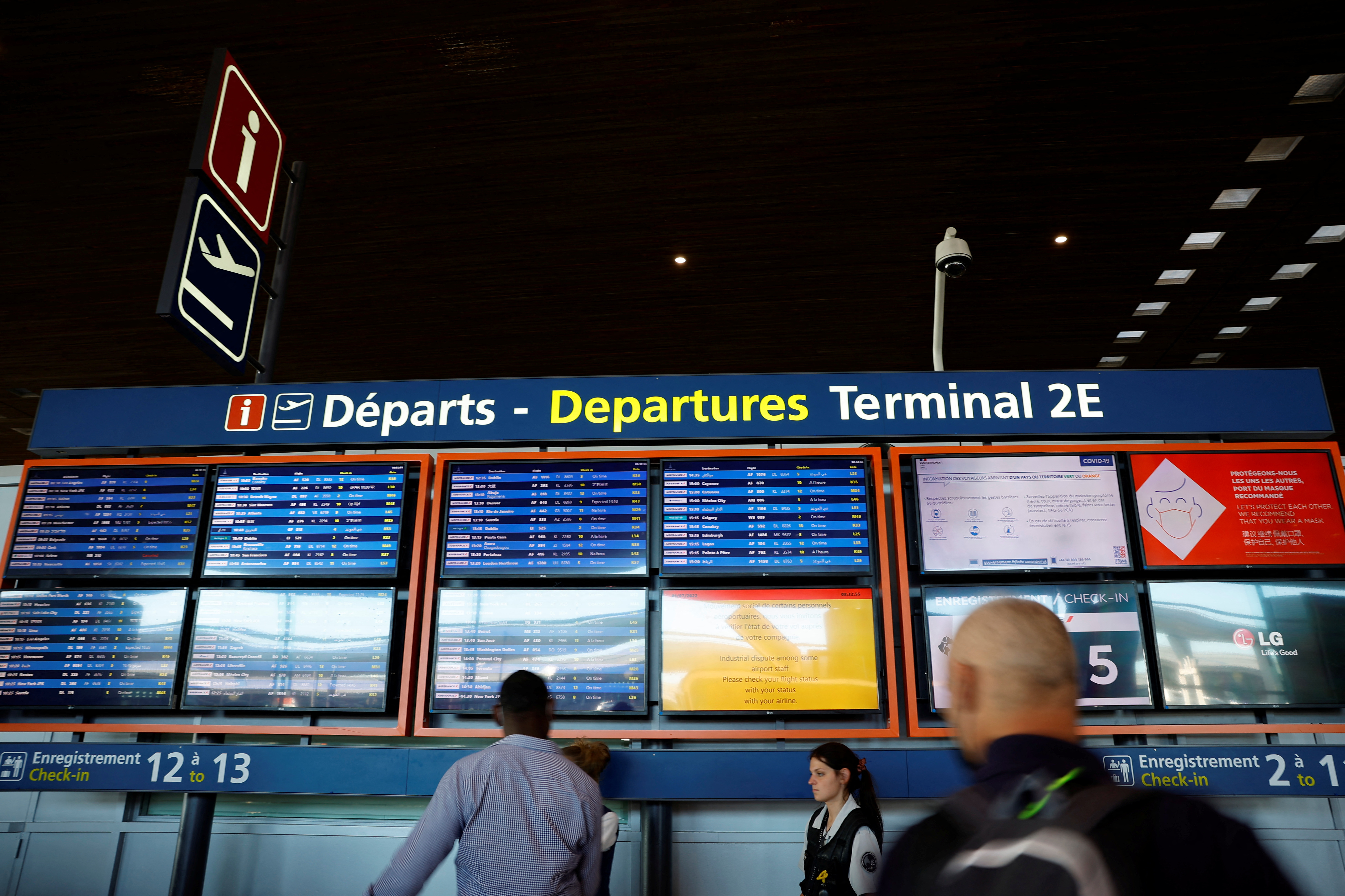 French airport workers on strike to demand salary hike at the Paris-Charles de Gaulle airport