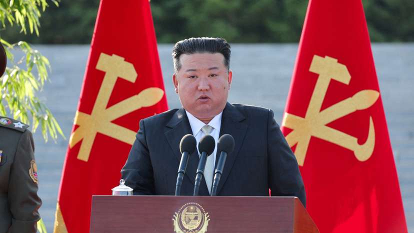 North Korean leader Kim Jong Un visits the Academy of Defence Sciences in Pyongyang